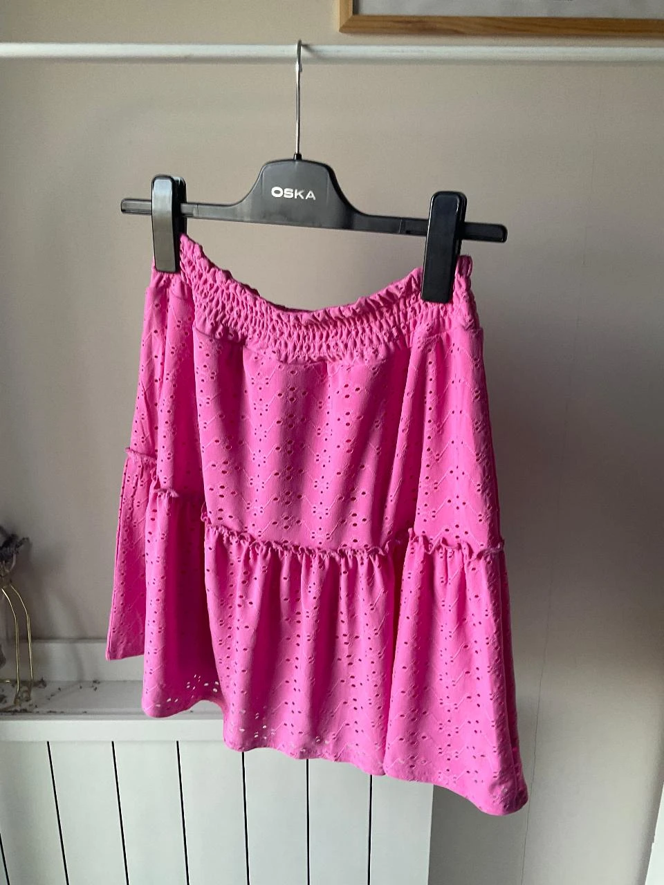 Fuchsia skirt with English embroidery – love at first sight Size M – photo 5